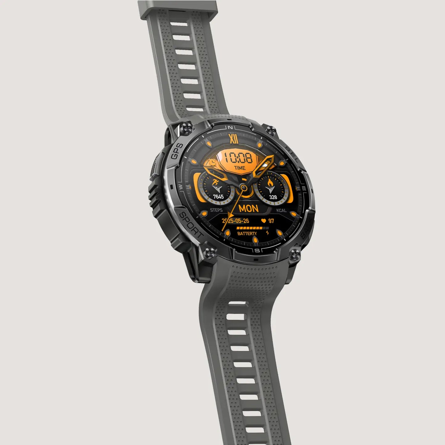 Tough GPS Smartwatch for Men with LED Flashlight