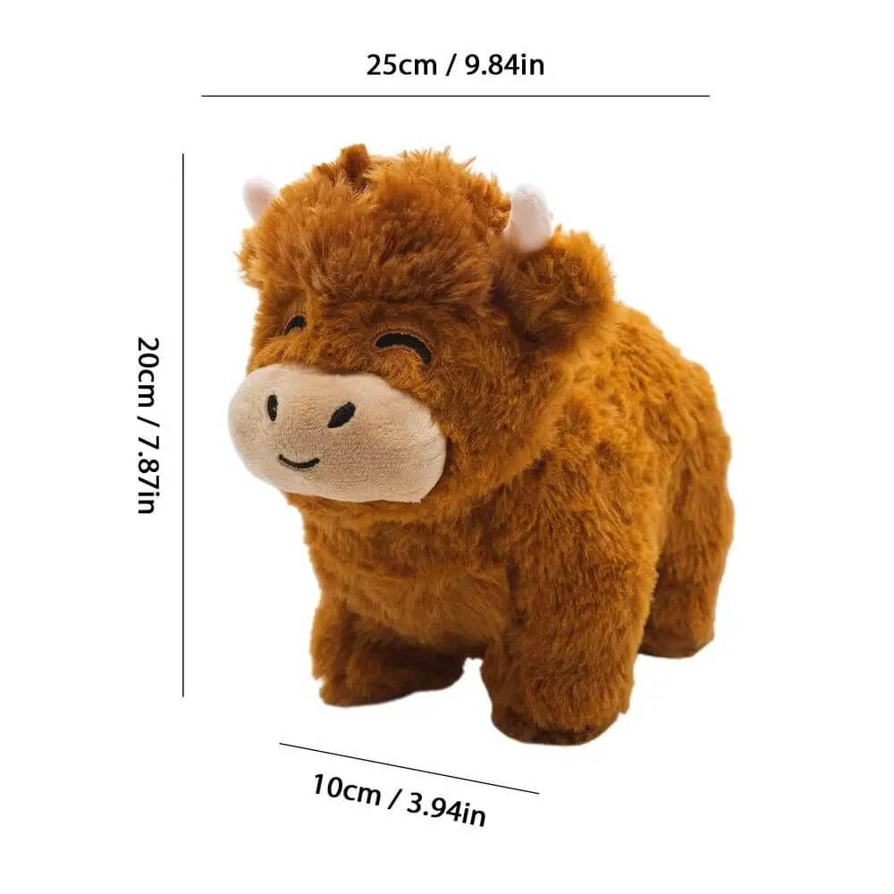 realistic highland cow plush