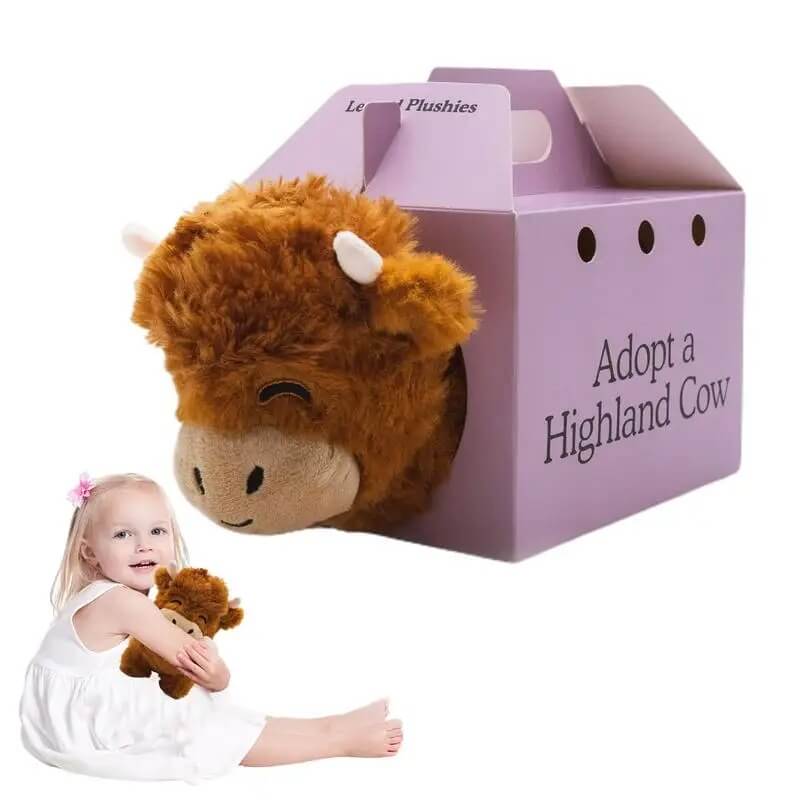 soft and cuddly cow toy