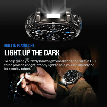 Rugged AMOLED Smartwatch with LED Flashlight