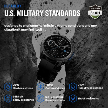 Rugged AMOLED Smartwatch with LED Flashlight