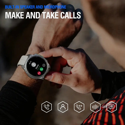 Rugged AMOLED Smartwatch with LED Flashlight