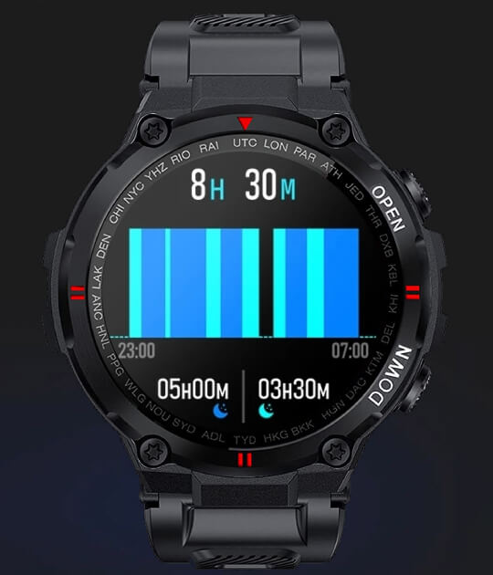 military grade smartwatch with sleep tracking and analysis