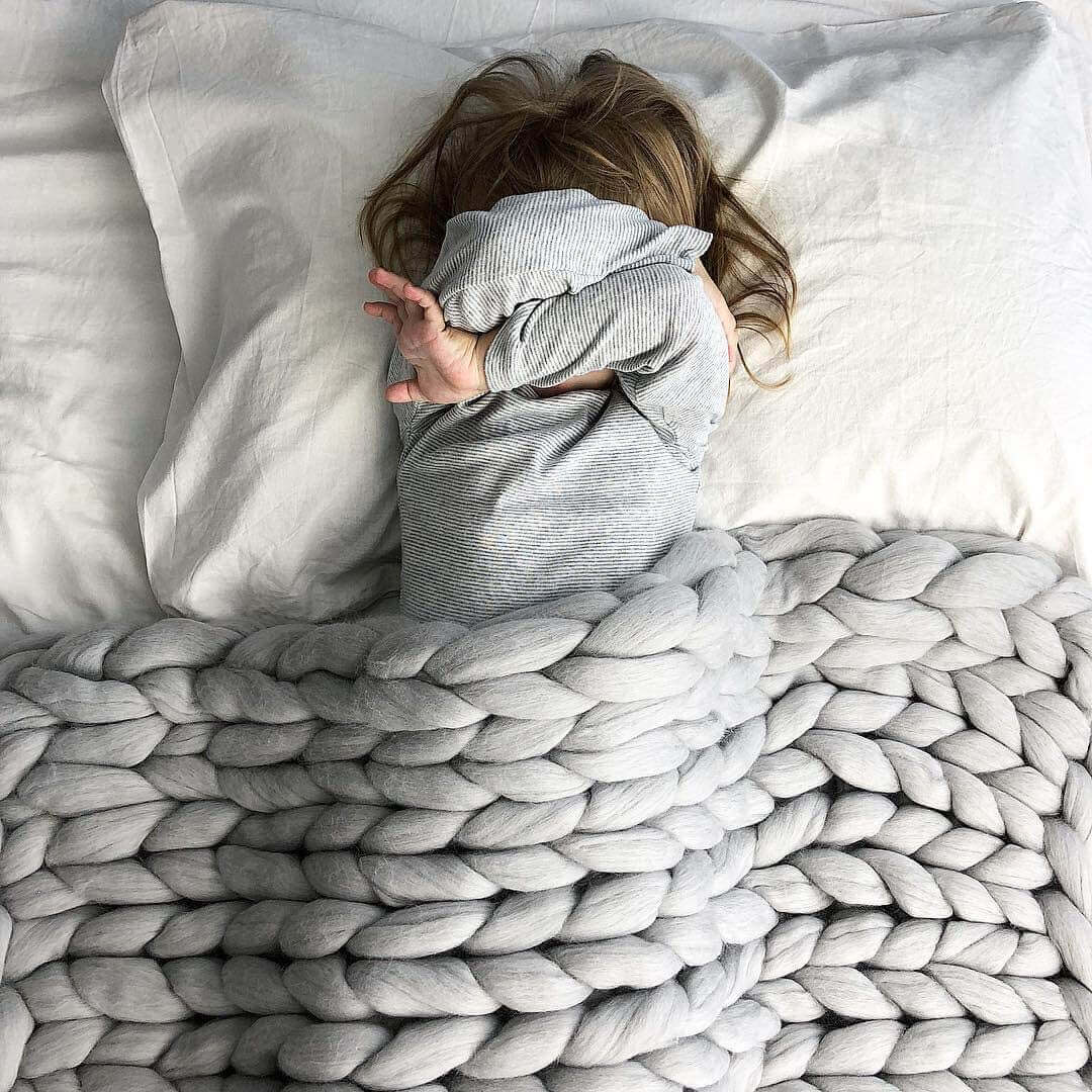 Big braided blanket best sale