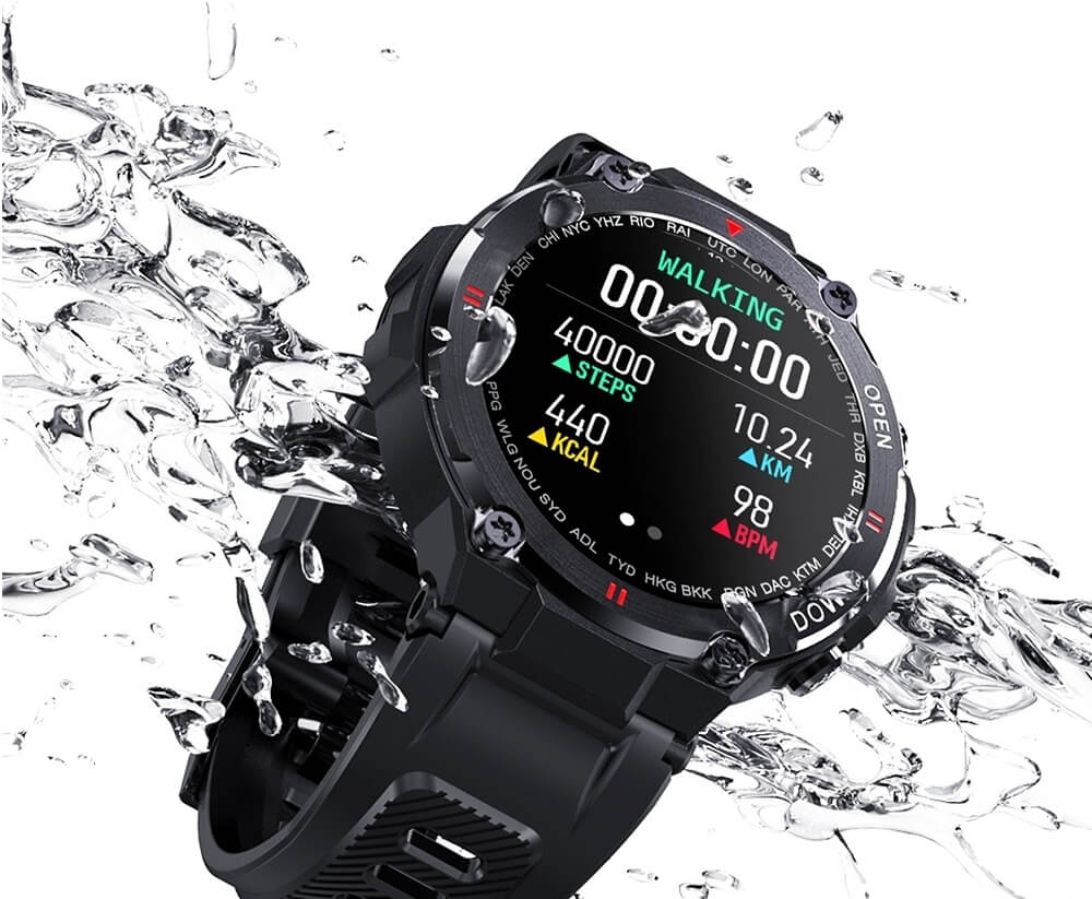 ip68 waterproof bluetooth smartwatch for men that works on android and iphone