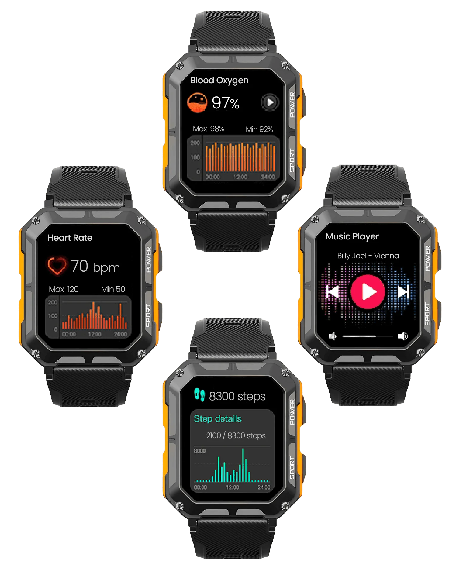 Indestructible Smart Watch Tough Smartwatches For Construction Workers Factory Mart