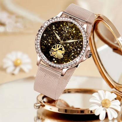 ladies rose gold smartwatch