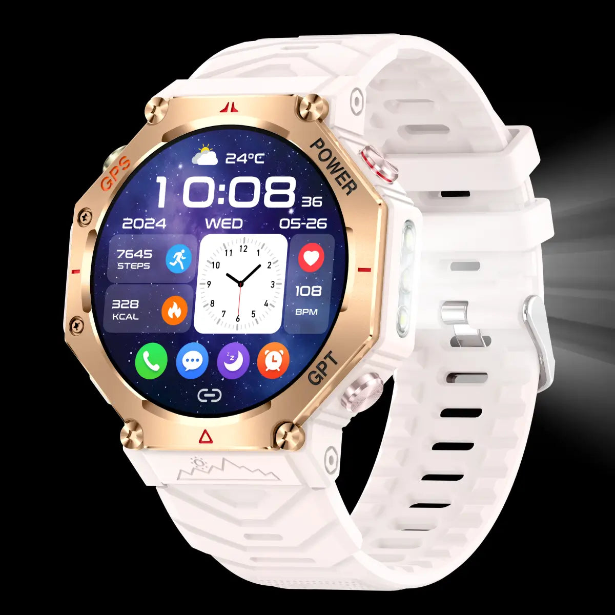 Tough Smartwatch with LED Flashlight