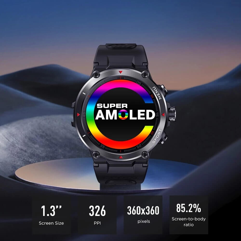 outdoor smartwatch with amoled display