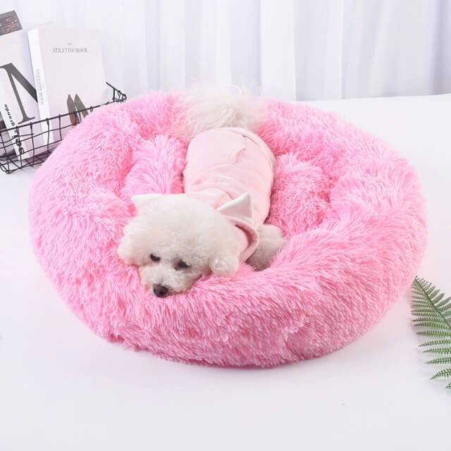 donut cuddler dog bed