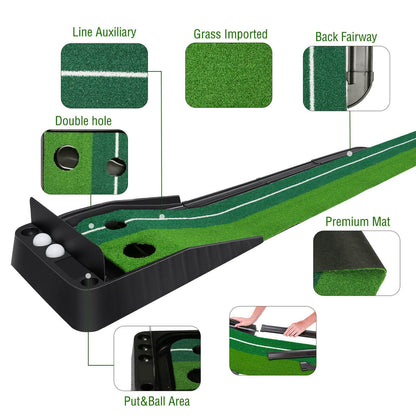 Golf Putting Green Indoor Golf Putting Mat, Home Outdoor Backyard Golf Practice Putting Mat | Factory Mart