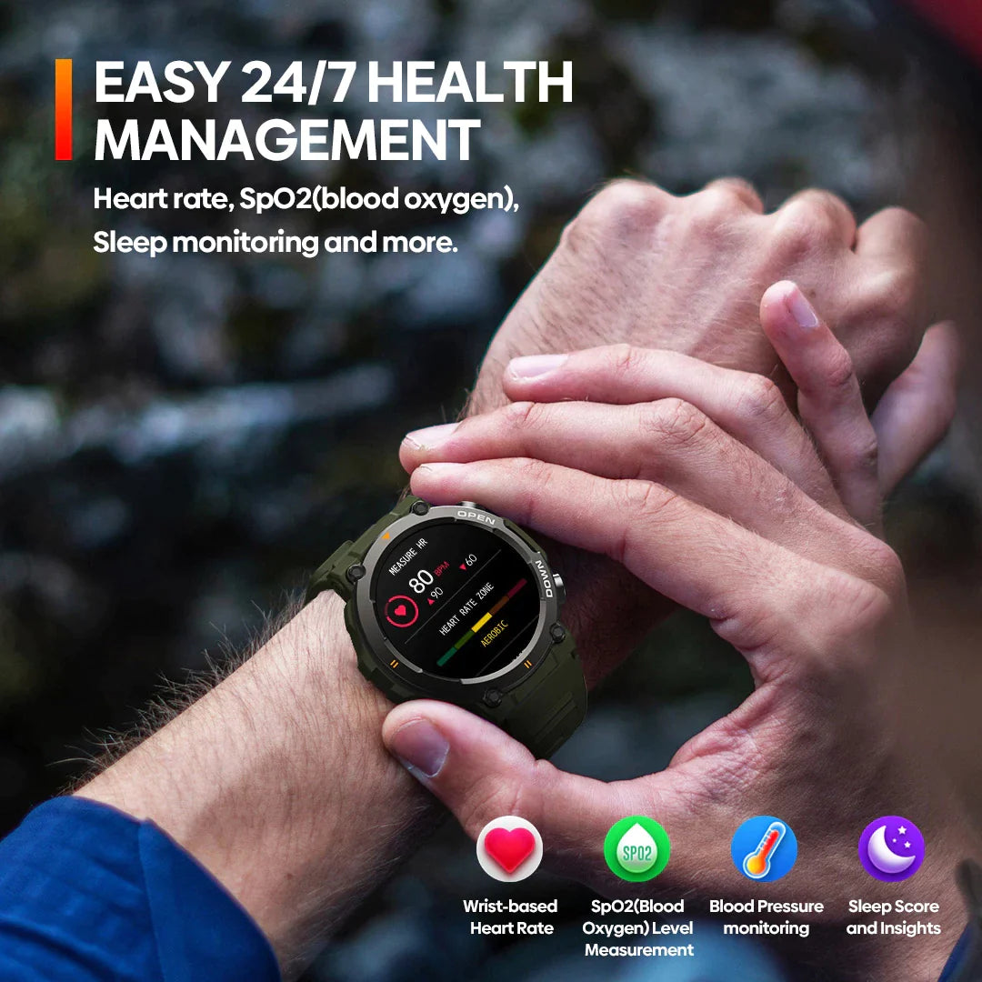 Military style bluetooth sales 4.0 smartwatch